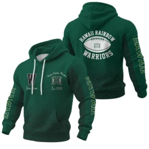 Hawaii Rainbow Warriors Waffle Pullover Hoodie Custom Your Name