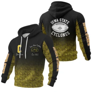 lowa State Cyclones Waffle Pullover Hoodie Custom Your Name