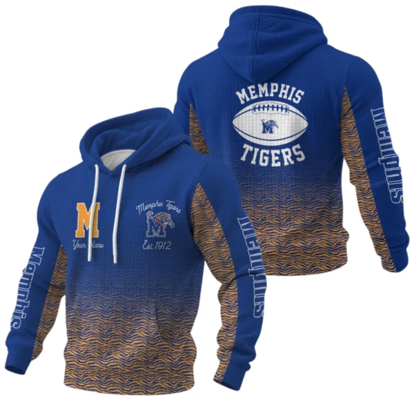 Memphis Tigers Waffle Pullover Hoodie Custom Your Name