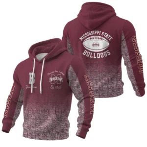 Mississippi State Bulldogs Waffle Pullover Hoodie Custom Your Name