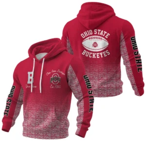 Ohio State Buckeyes Waffle Pullover Hoodie Custom Your Name
