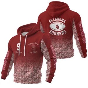 Oklahoma Sooners Waffle Pullover Hoodie Custom Your Name