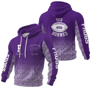 TCU Horned Frogs Waffle Pullover Hoodie Custom Your Name