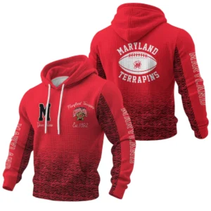 Maryland Terrapins Waffle Pullover Hoodie Custom Your Name