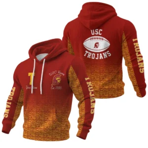 USC Trojans Waffle Pullover Hoodie Custom Your Name