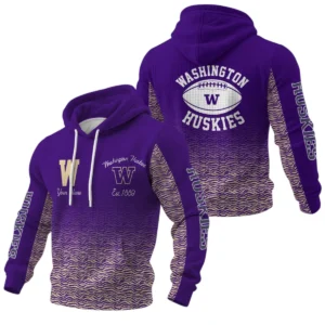 Washington Huskies Waffle Pullover Hoodie Custom Your Name
