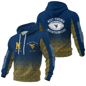 West Virginia Mountaineers Waffle Pullover Hoodie Custom Your Name