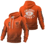 Cincinnati Bengals Waffle Pullover Hoodie Custom Your Name