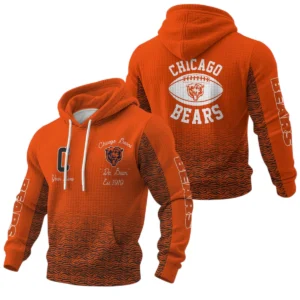 Chicago Bears Waffle Pullover Hoodie Custom Your Name