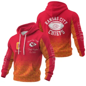 Kansas City Chiefs Waffle Pullover Hoodie Custom Your Name