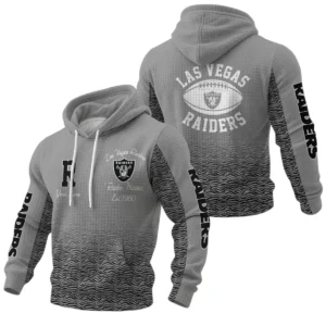 Las Vegas Raiders Waffle Pullover Hoodie Custom Your Name