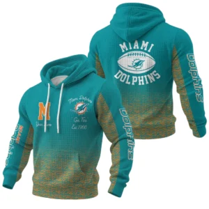 Miami Dolphins Waffle Pullover Hoodie Custom Your Name