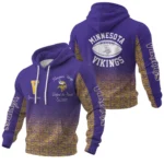 Minnesota Vikings Waffle Pullover Hoodie Custom Your Name