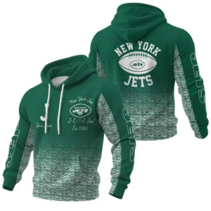 New York Jets Waffle Pullover Hoodie Custom Your Name