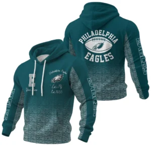 Philadelphia Eagles Waffle Pullover Hoodie Custom Your Name