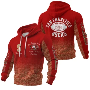 San Francisco 49ers Waffle Pullover Hoodie Custom Your Name