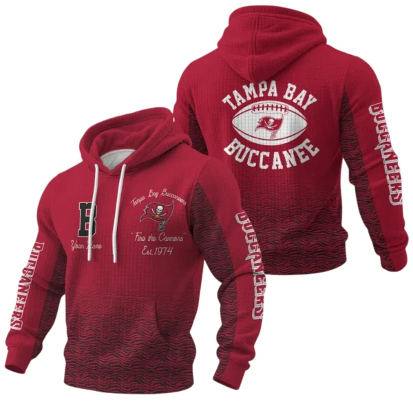 Tampa Bay Buccaneers Waffle Pullover Hoodie Custom Your Name