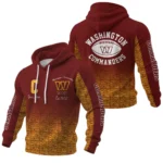 Washington Commanders Waffle Pullover Hoodie Custom Your Name