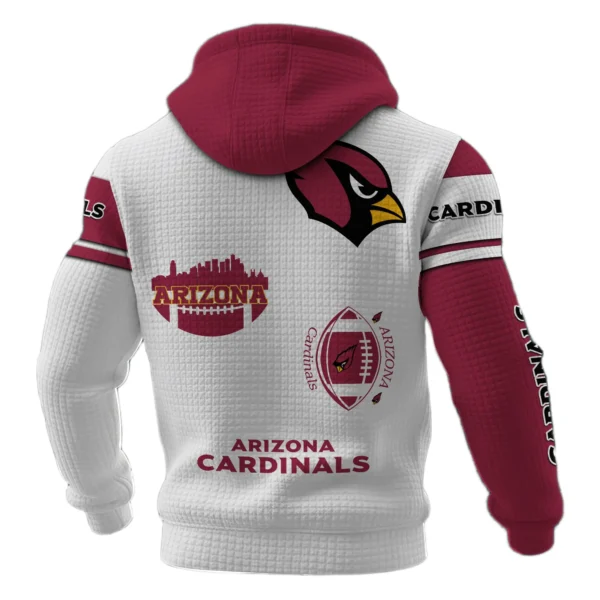 Arizona Cardinals Waffle Pullover Hoodie Customize Your Name