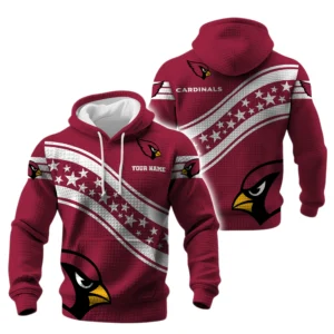 Arizona Cardinals Waffle Pullover Hoodie Personalize Your Name