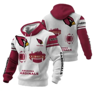 Arizona Cardinals Waffle Pullover Hoodie Customize Your Name