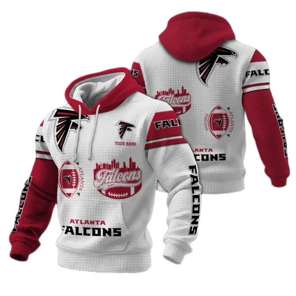 Atlanta Falcons Waffle Pullover Hoodie Customize Your Name