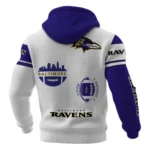 Baltimore Ravens Waffle Pullover Hoodie Customize Your Name