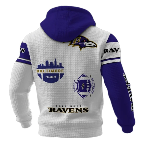 Baltimore Ravens Waffle Pullover Hoodie Customize Your Name