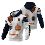 Chicago Bears Waffle Pullover Hoodie Customize Your Name