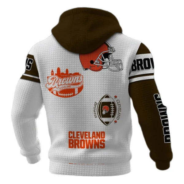 Cleveland Browns Waffle Pullover Hoodie Customize Your Name