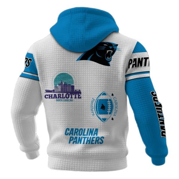 Carolina Panthers Waffle Pullover Hoodie Customize Your Name