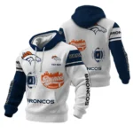 Denver Broncos Waffle Pullover Hoodie Customize Your Name