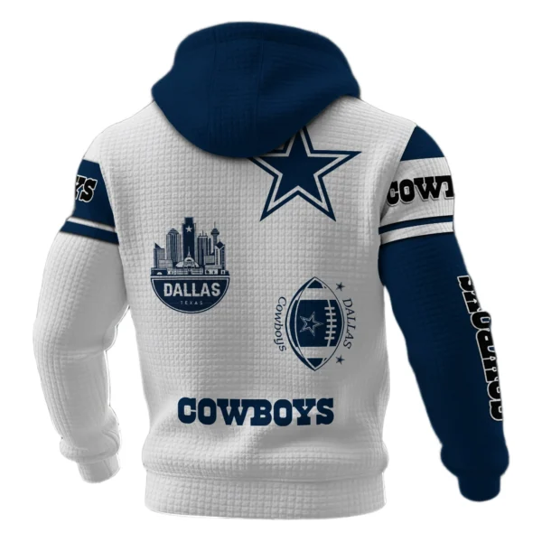 Dallas Cowboys Waffle Pullover Hoodie Customize Your Name