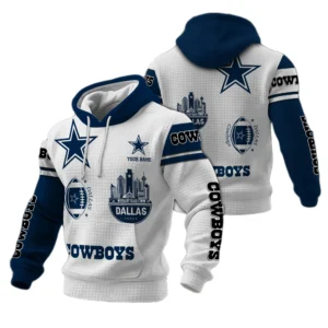 Dallas Cowboys Waffle Pullover Hoodie Customize Your Name