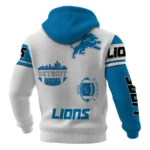Detroit Lions Waffle Pullover Hoodie Customize Your Name