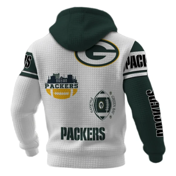 Green Bay Packers Waffle Pullover Hoodie Customize Your Name