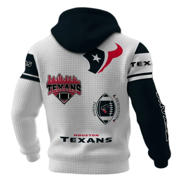Houston Texans Waffle Pullover Hoodie Customize Your Name