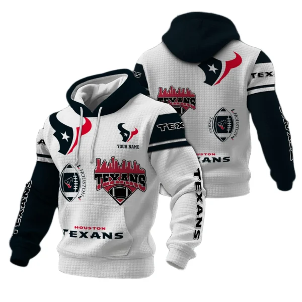 Houston Texans Waffle Pullover Hoodie Customize Your Name