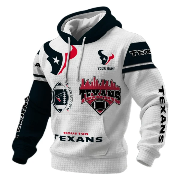 Houston Texans Waffle Pullover Hoodie Customize Your Name
