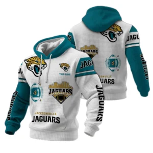 Jacksonville Jaguars Waffle Pullover Hoodie Customize Your Name