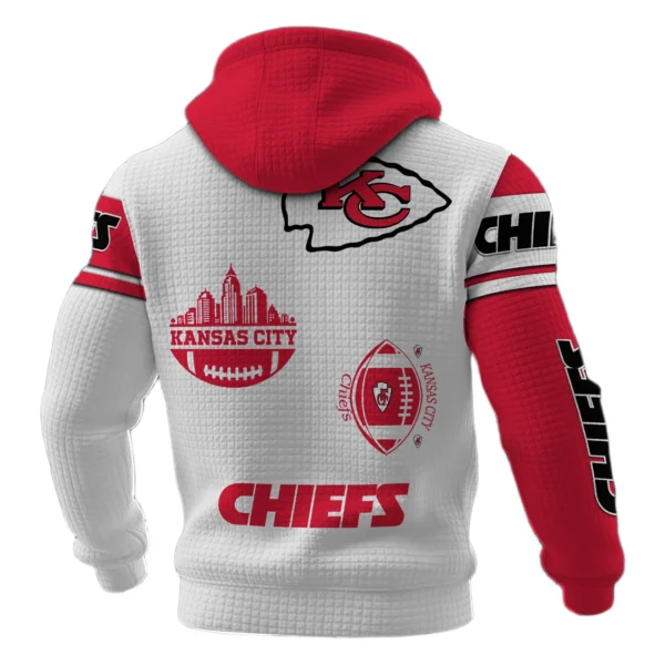 Kansas City Chiefs Waffle Pullover Hoodie Customize Your Name