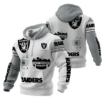 Las Vegas Raiders Waffle Pullover Hoodie Customize Your Name