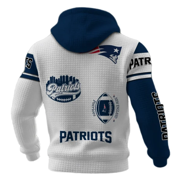 New England Patriots Waffle Pullover Hoodie Customize Your Name