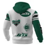 New York Jets Waffle Pullover Hoodie Customize Your Name