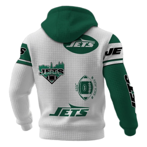 New York Jets Waffle Pullover Hoodie Customize Your Name
