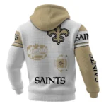 New Orleans Saints Waffle Pullover Hoodie Customize Your Name