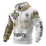 New Orleans Saints Waffle Pullover Hoodie Customize Your Name