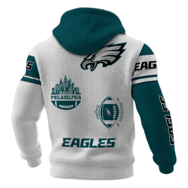 Philadelphia Eagles Waffle Pullover Hoodie Customize Your Name