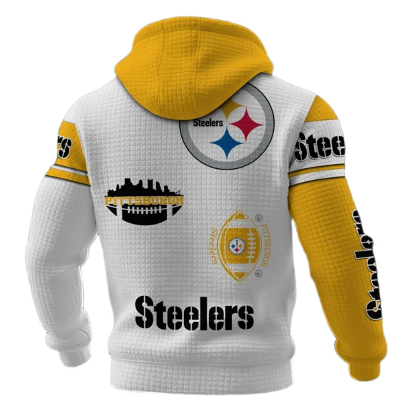 Pittsburgh Steelers Waffle Pullover Hoodie Customize Your Name