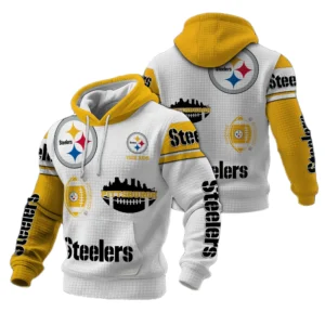 Pittsburgh Steelers Waffle Pullover Hoodie Customize Your Name
